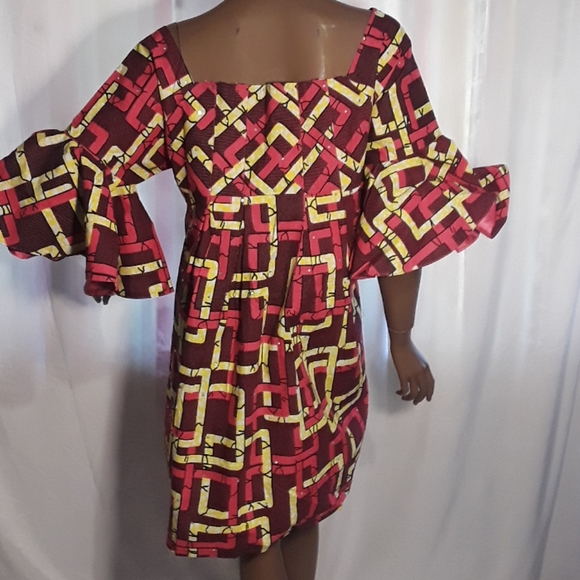 African Print Blouse or Mini Dress - Picture 5 of 10